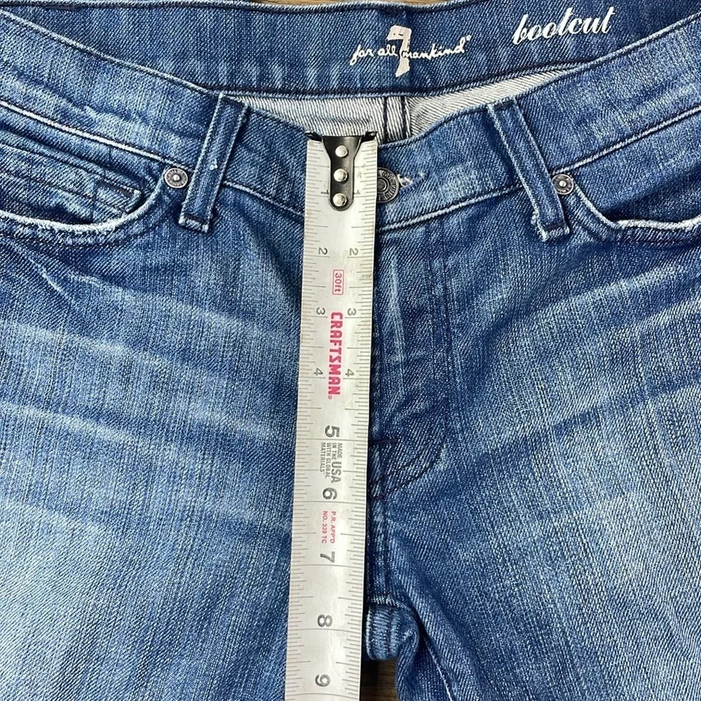 7 for All Mankind Women’s Bootcut Jeans, embellished back pockets, size 28 - Picture 5 of 15